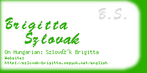 brigitta szlovak business card